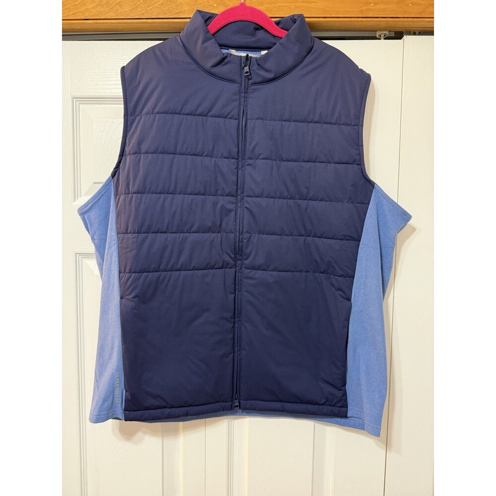 Peter Millar Crown Sport Fuse Fleece Hybrid Vest – Navy/Blue – XL – NWT